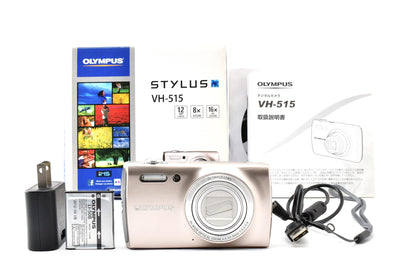 美品 OLYMPUS オリンパス STYLUS VH-515 コンパクトデジタルカメラ シルバー 元箱付 260925a