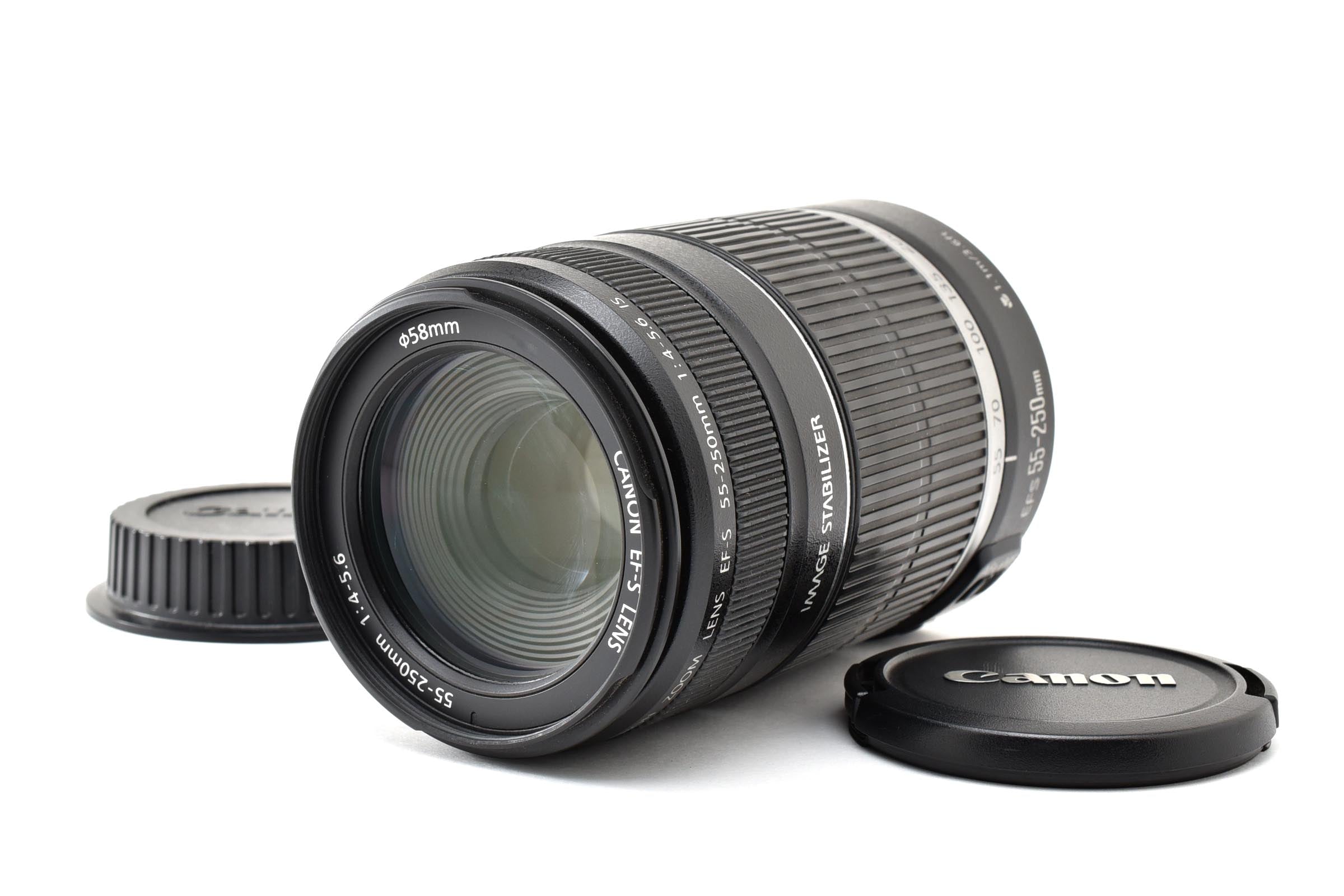 良品 Canon キヤノン EF-S 55-250mm F4-5.6 IS AFレンズ EFマウント