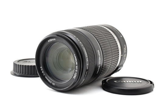 良品 Canon キヤノン EF-S 55-250mm F4-5.6 IS AFレンズ EFマウント APS-C 260930s