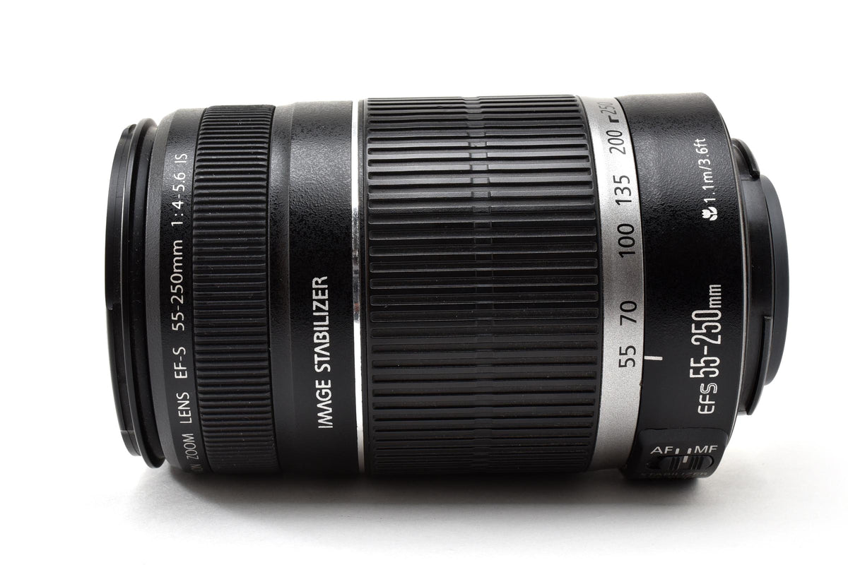 良品 Canon キヤノン EF-S 55-250mm F4-5.6 IS AFレンズ EFマウント APS-C 260930s