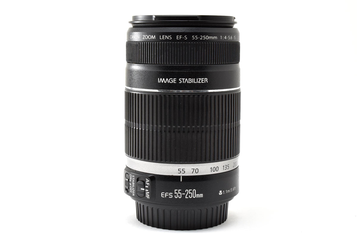 良品 Canon キヤノン EF-S 55-250mm F4-5.6 IS AFレンズ EFマウント APS-C 260930s