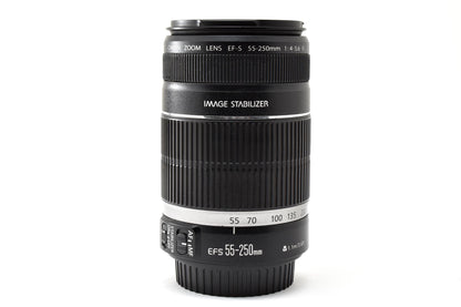 良品 Canon キヤノン EF-S 55-250mm F4-5.6 IS AFレンズ EFマウント APS-C 260930s