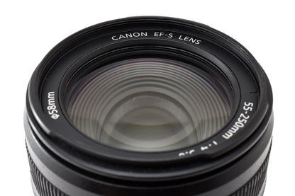 良品 Canon キヤノン EF-S 55-250mm F4-5.6 IS AFレンズ EFマウント APS-C 260930s