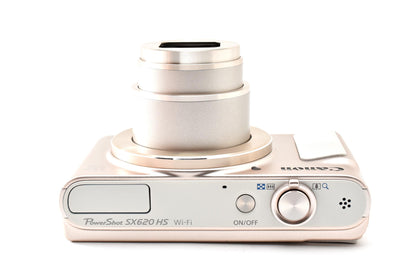 美品 Canon キヤノン PowerShot SX620 HS コンパクトデジタルカメラ ホワイト 元箱付 260925b