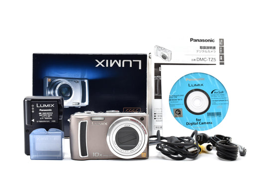 良品 Panasonic パナソニック LUMIX DMC-TZ5 コンパクトデジタルカメラ ブラウン 元箱付 260930g