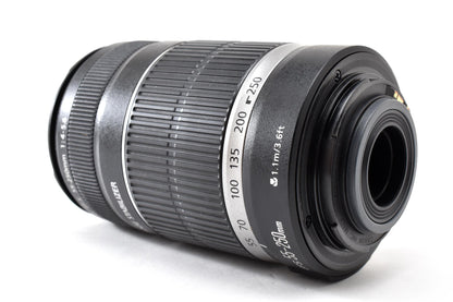 良品 Canon キヤノン EF-S 55-250mm F4-5.6 IS AFレンズ EFマウント APS-C フード付 260930c