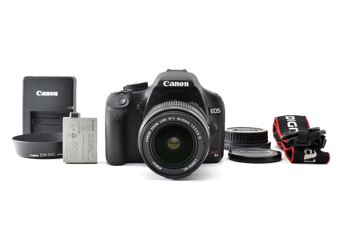 美品 Canon キヤノン EOS Kiss X3 レンズキット (EF-S 18-55mm F3.5-5.6 IS) デジタル一眼レフカメラ 260924l