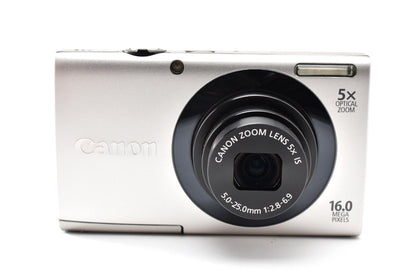 美品 Canon キヤノン PowerShot A3400 IS コンパクトデジタルカメラ シルバー 元箱付 260925c