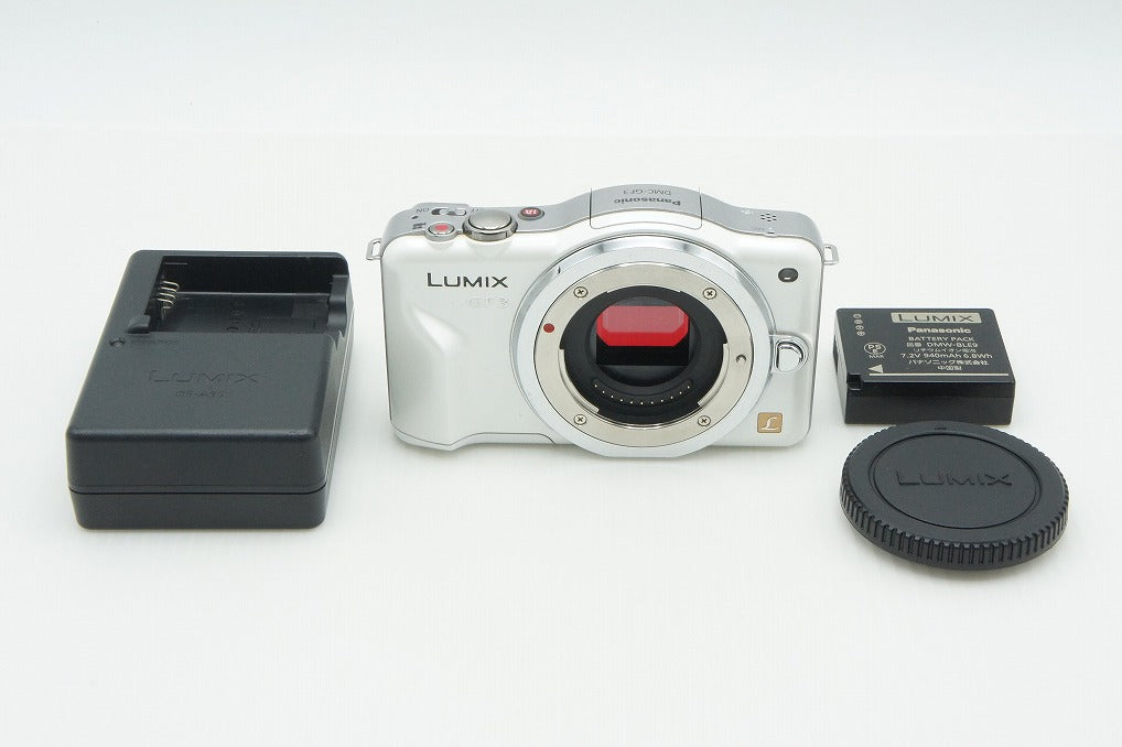 良品 Panasonic パナソニック LUMIX DMC-GF3 ボディ ミラーレス一眼カメラ シェルホワイト 260818sk