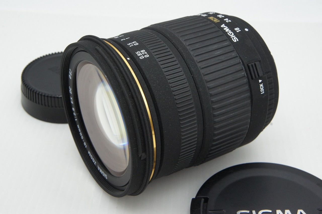 良品 SIGMA シグマ 18-50mm F2.8 EX D DC Nikon ニコン Fマウント APS-C ズームレンズ フード付 260317p