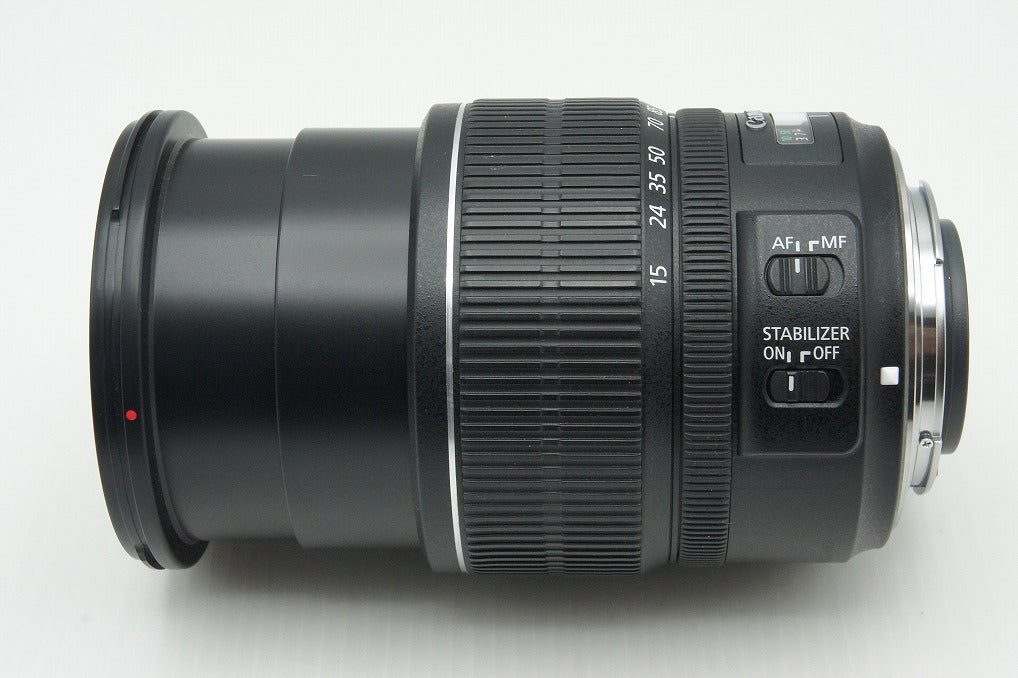 良品 Canon キヤノン EF-S 15-85mm F3.5-5.6 IS USM APS-C ズームレンズ フード付 260205x