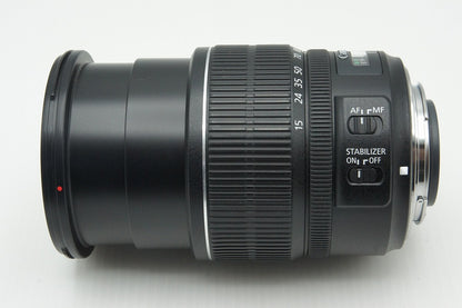 良品 Canon キヤノン EF-S 15-85mm F3.5-5.6 IS USM APS-C ズームレンズ フード付 260205x