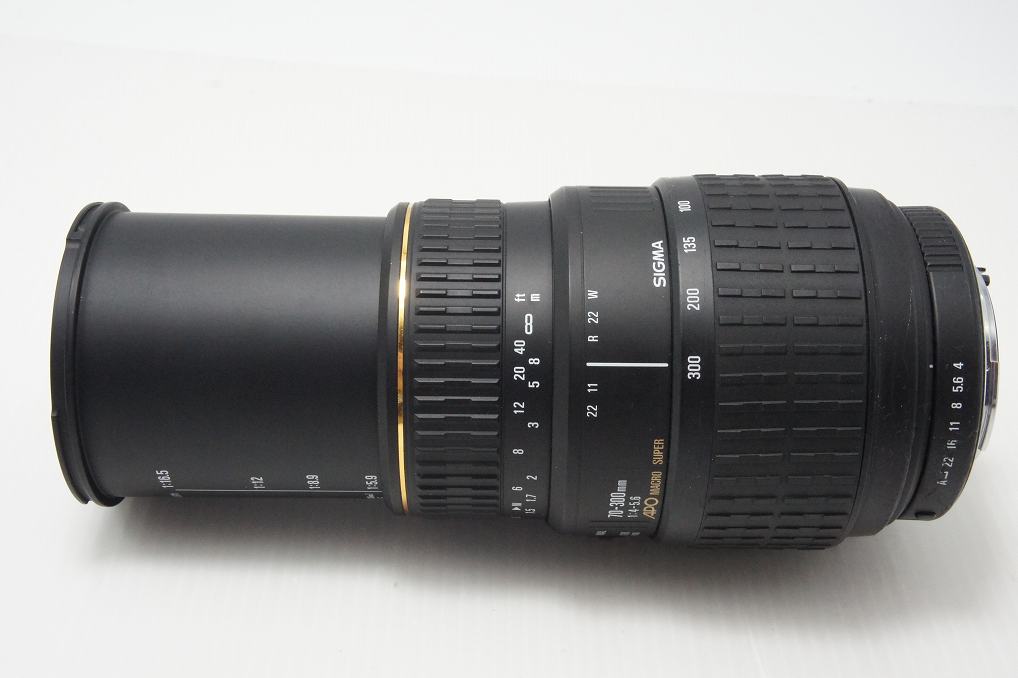 SIGMA シグマ AF APO 70-300mm F4-5.6 MACRO SUPER PENTAX ペンタックス Kマウント ズームレンズ フード付 260821g