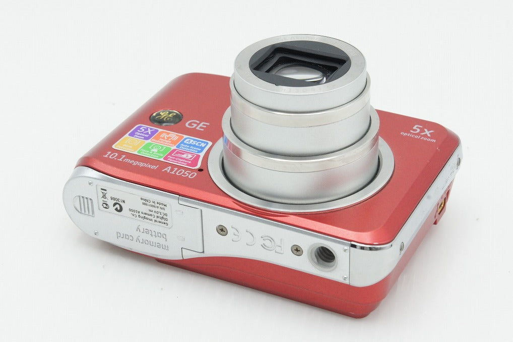 GE A1050 コンパクトデジタルカメラ レッド 260318a
