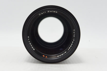 Excellent condition CONTAX Carl Zeiss Tele Tessar T* 200mm F4 AEG C/Y Mount with original filter 260513bd