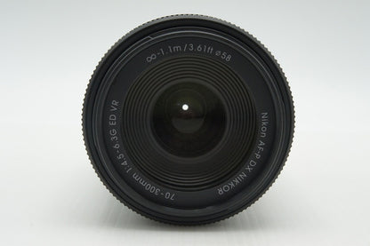 美品 Nikon ニコン AF-P DX NIKKOR 70-300mm F4.5-6.3G ED VR APS-C ズームレンズ 別売フード付 260205ad