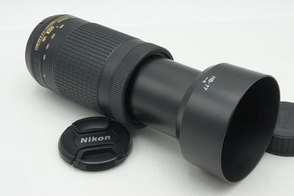 美品 Nikon ニコン AF-P DX NIKKOR 70-300mm F4.5-6.3G ED VR APS-C ズームレンズ 別売フード付 260205ad