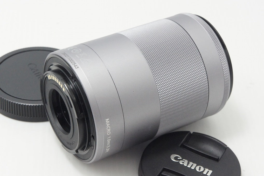 良品 Canon キヤノン EF-M 55-200mm F4.5-6.3 IS STM シルバー EF-Mマウント APS-C ズームレンズ 260821r