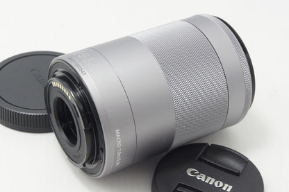 良品 Canon キヤノン EF-M 55-200mm F4.5-6.3 IS STM シルバー EF-Mマウント APS-C ズームレンズ 260821r