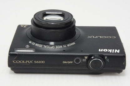 Nikon COOLPIX S6100 Compact Digital Camera Noble Black 260508k