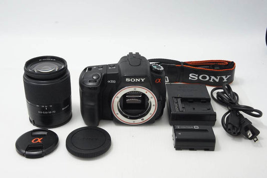 良品 SONY ソニー α200 レンズキット DSLR-A200K (DT 18-70mm F3.5-5.6 SAL1870) デジタル一眼レフカメラ 260818al