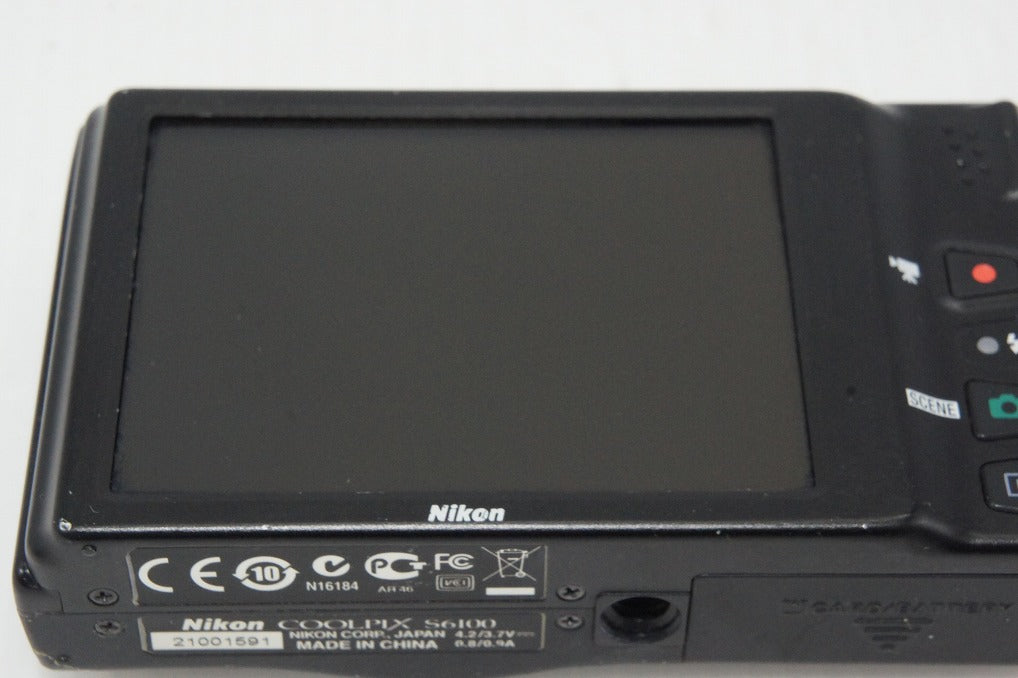 Nikon COOLPIX S6100 Compact Digital Camera Noble Black 260508k