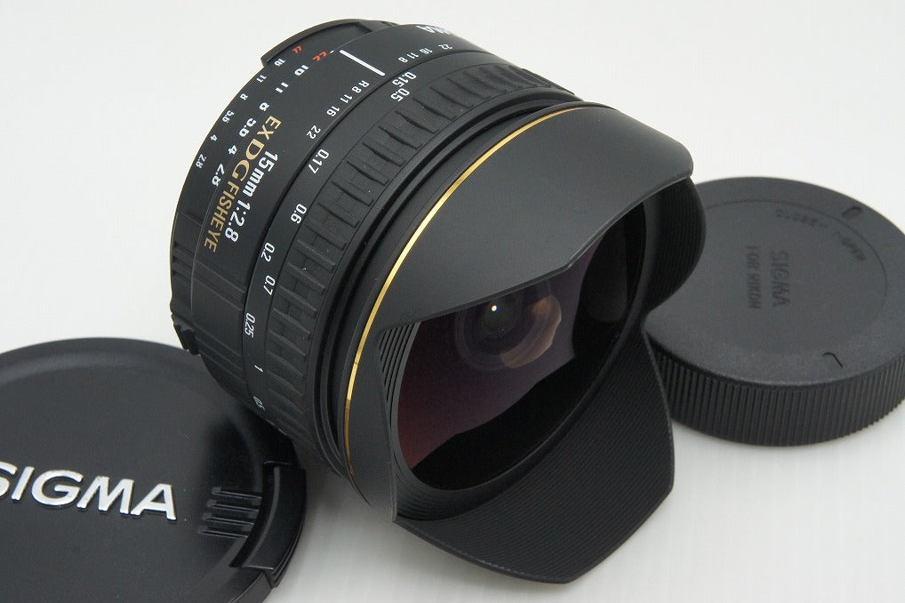 良品 SIGMA シグマ 15mm F2.8 EX DG DIAGONAL FISHEYE Nikon ニコン Fマウント フルサイズ 単焦点レンズ 260205p