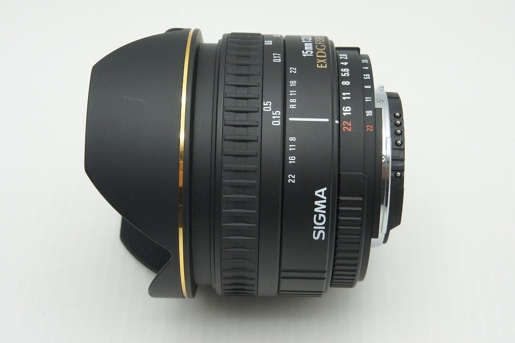 良品 SIGMA シグマ 15mm F2.8 EX DG DIAGONAL FISHEYE Nikon ニコン Fマウント フルサイズ 単焦点レンズ 260205p
