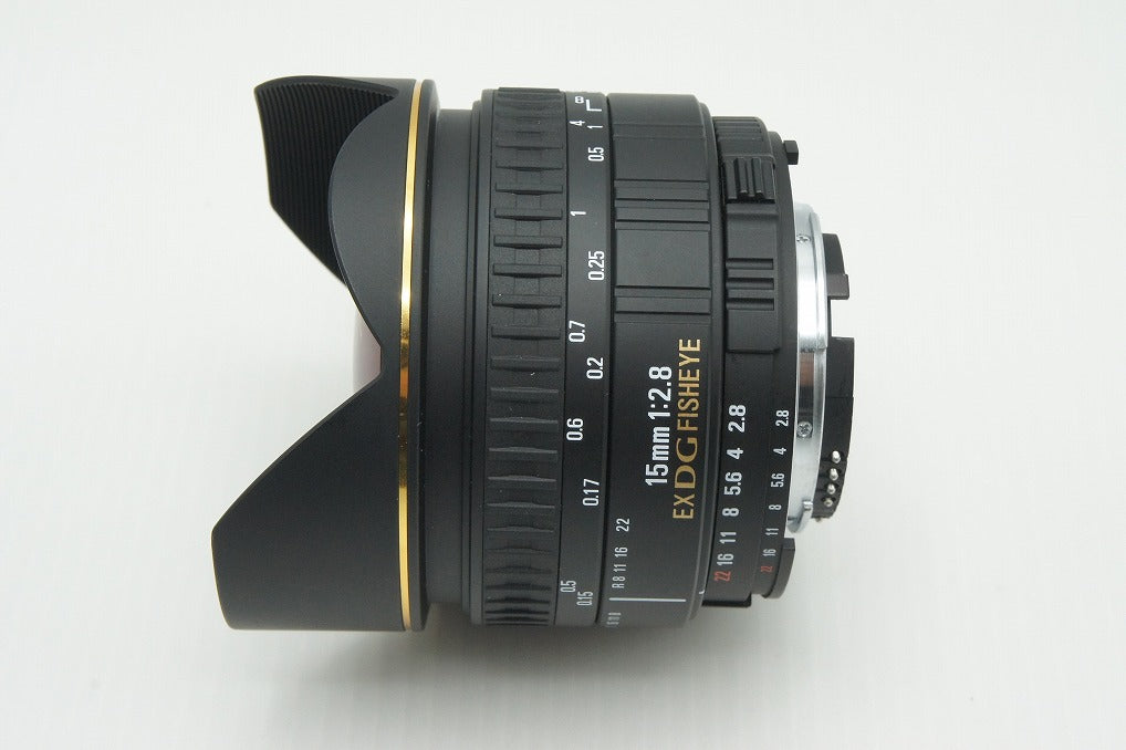 良品 SIGMA シグマ 15mm F2.8 EX DG DIAGONAL FISHEYE Nikon ニコン Fマウント フルサイズ 単焦点レンズ 260205p