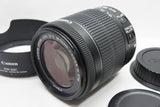 美品 Canon キヤノン EF-S 18-55mm F3.5-5.6 IS STM APS-C ズームレンズ フード付 240211y