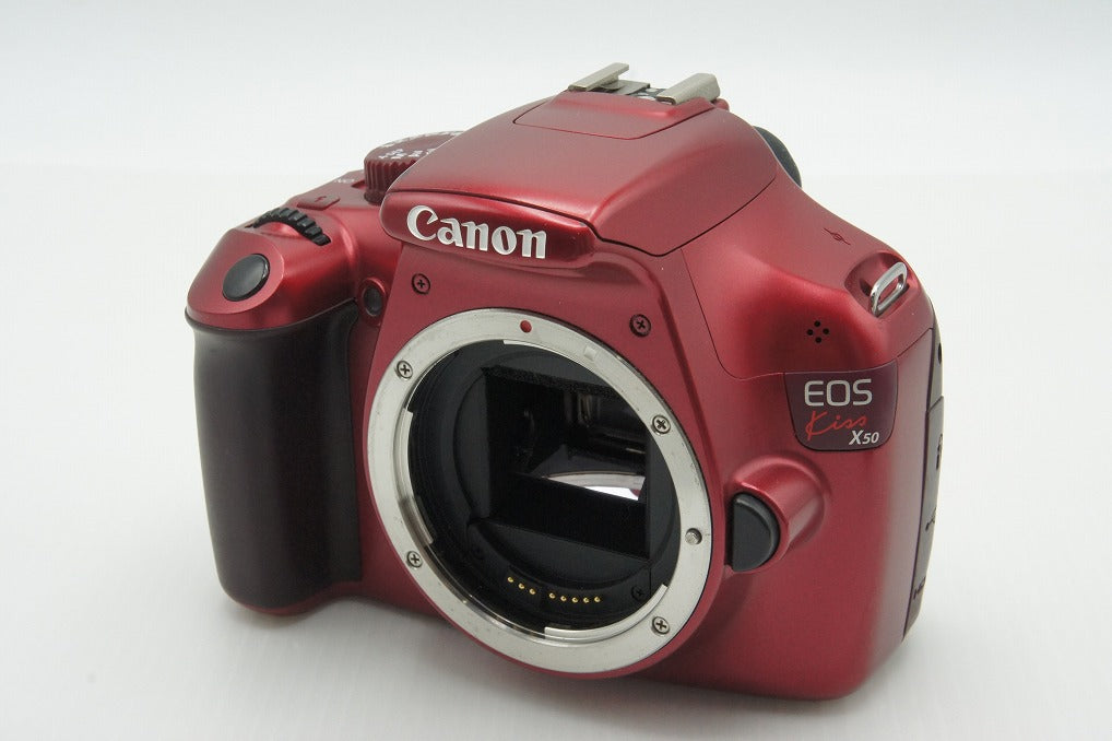 良品 Canon キヤノン EOS Kiss X50 ボディ デジタル一眼レフカメラ レッド 260130d