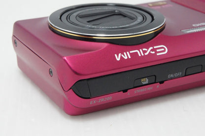 CASIO HIGH SPEED EXILIM EX-ZR200 Compact Digital Camera Red 260508al