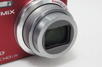 Excellent condition Panasonic LUMIX DMC-TZ10 Compact Digital Camera Red, with original box 260508u