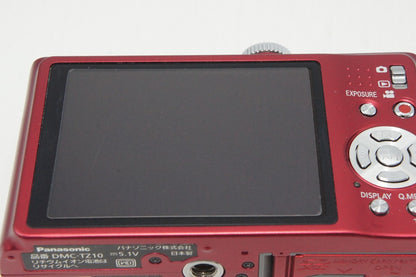 Excellent condition Panasonic LUMIX DMC-TZ10 Compact Digital Camera Red, with original box 260508u