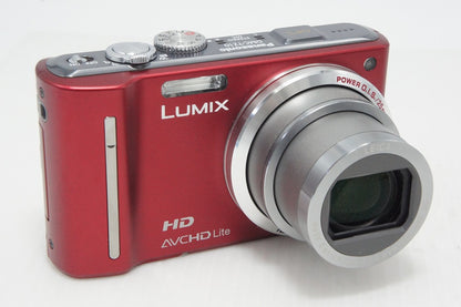 Excellent condition Panasonic LUMIX DMC-TZ10 Compact Digital Camera Red, with original box 260508u