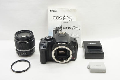 Canon キヤノン EOS Kiss X2 レンズキット (EF-S 18-55mm F3.5-5.6 IS) デジタル一眼レフ 250525g