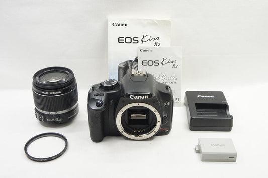 Canon キヤノン EOS Kiss X2 レンズキット (EF-S 18-55mm F3.5-5.6 IS) デジタル一眼レフ 250525g