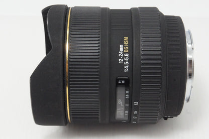 美品 SIGMA シグマ 12-24mm F4.5-5.6 EX DG HSM Canon キヤノン EFマウント ズームレンズ 260508ao