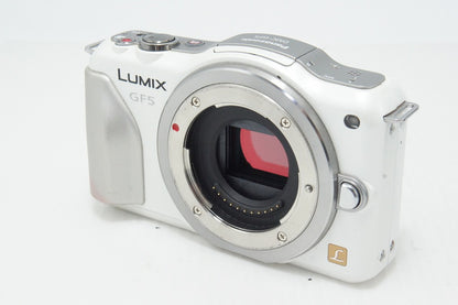 Good condition Panasonic LUMIX DMC-GF5 Body Mirrorless Camera White 260508ae