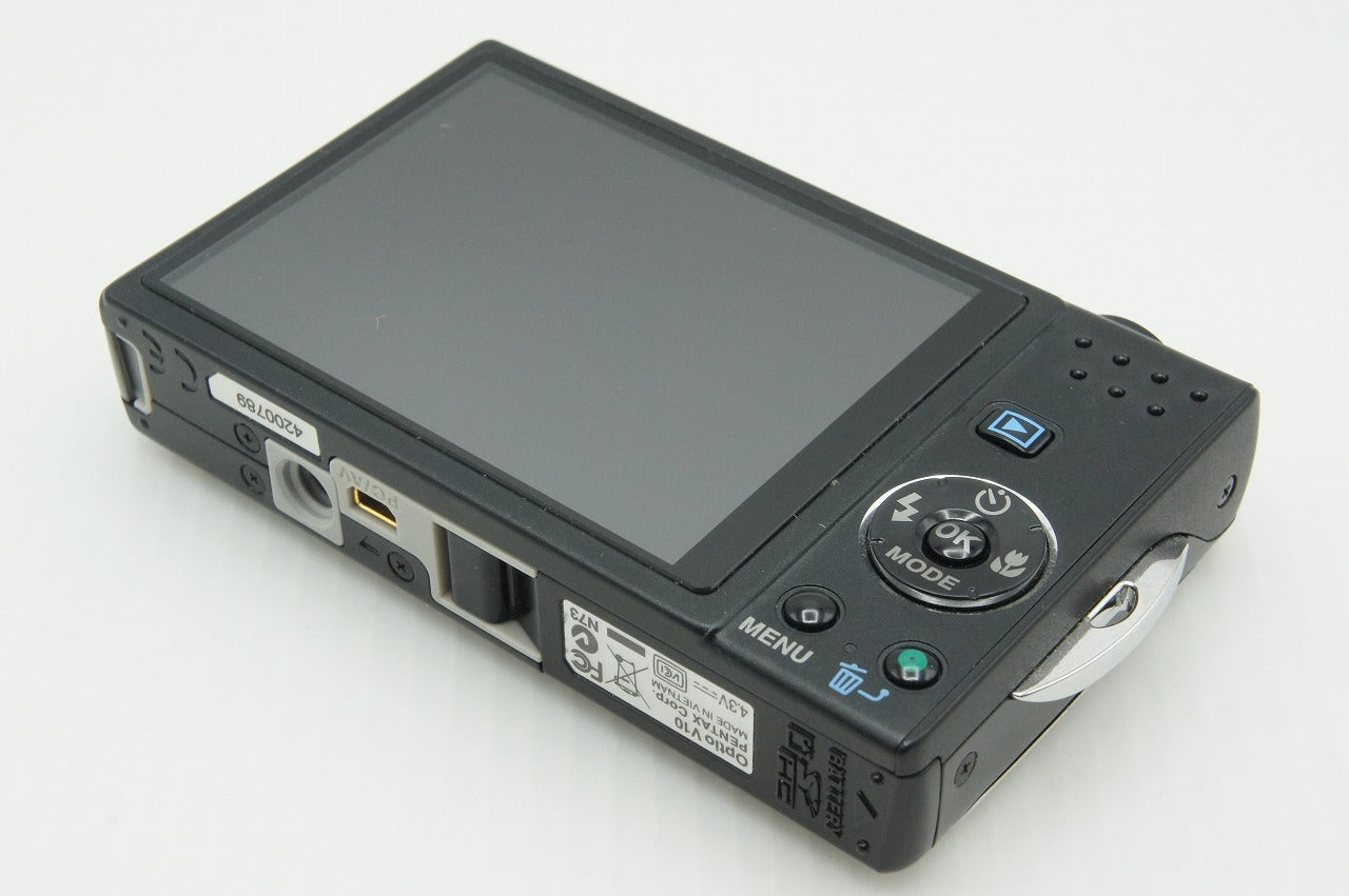 美品 PENTAX ペンタックス Optio V10 コンパクトデジタルカメラ ブラック 元箱付 260206i