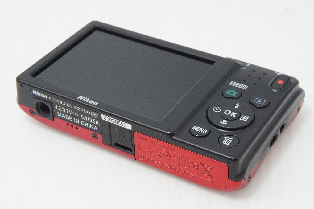 美品 Nikon ニコン COOLPIX S2900 コンパクトデジタルカメラ レッド 元箱付 260824d