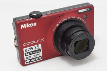 良品 Nikon ニコン COOLPIX S6000 コンパクトデジタルカメラ フラッシュレッド 260513r