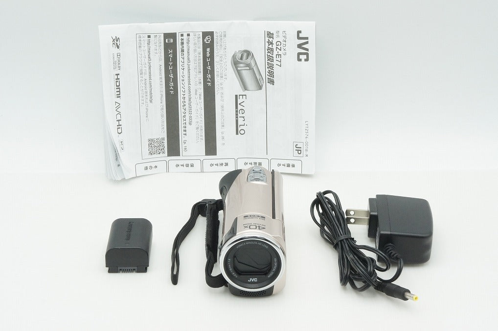 Excellent Condition JVC Kenwood Everio GZ-E77 Digital Video Camera Pink Gold 260206j