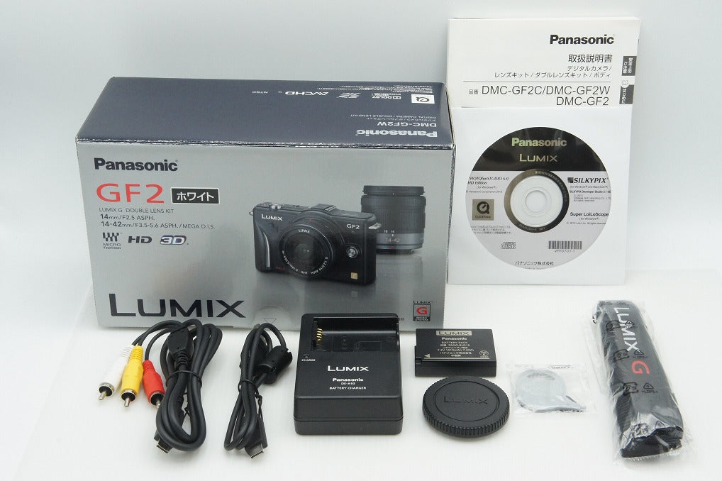 美品 Panasonic パナソニック LUMIX DMC-GF2 ボディ ミラーレス一眼カメラ ホワイト 元箱付 260209h
