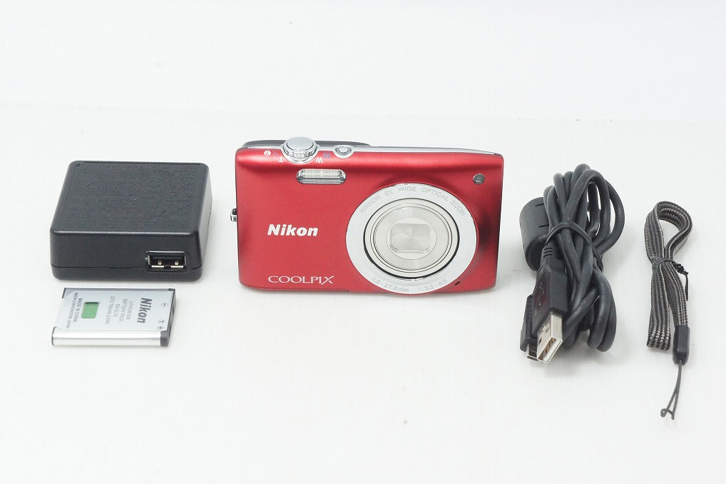 美品 Nikon ニコン COOLPIX S2700 コンパクトデジタルカメラ レッド 260824n