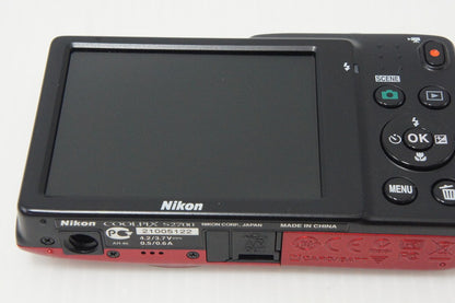 美品 Nikon ニコン COOLPIX S2700 コンパクトデジタルカメラ レッド 260824n