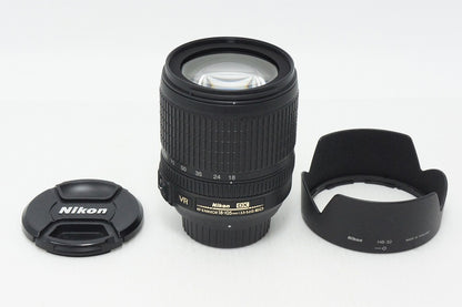 Excellent Condition Nikon AF-S DX NIKKOR 18-105mm F3.5-5.6G ED VR APS-C Zoom Lens with Hood 260514b