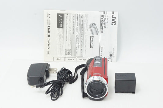 Excellent condition JVC Kenwood Everio GZ-E750 Digital Video Camera Red 260824o