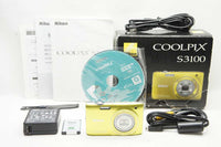 美品 Nikon ニコン COOLPIX S3100 コンパクトデジタルカメラ シトラスイエロー 元箱付 250301l