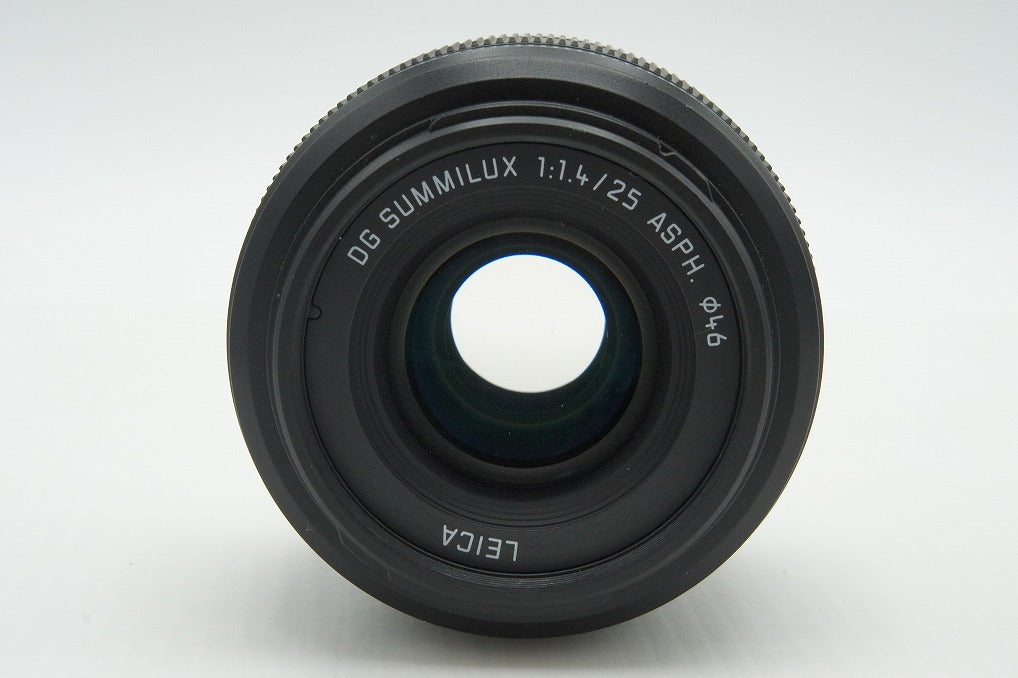 美品 Panasonic LEICA DG SUMMILUX 25mm F1.4 ASPH. H-X025 マイクロフォーサーズ 単焦点レンズ フード付 260209p